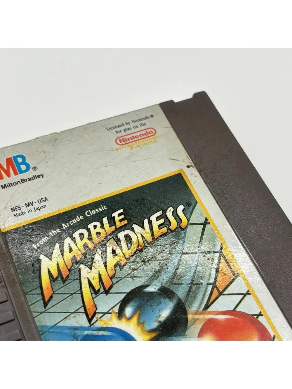 NES Marble Madness Game Cartridge Tested Working Nintendo 1989